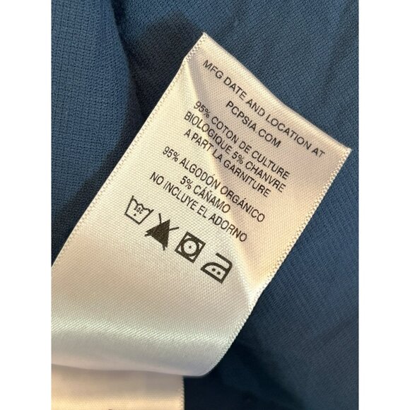 Patagonia Mens Blue Organic Cotton Hemp Blend Button-Up Shirt Medium Sustainable - Picture 5 of 5